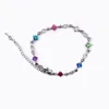 Bracelets porte-bonheur femmes en forme de coeur Bracelet en argent Zircon pierre ajouré géométrique mode bijoux Halloween cadeaux de noël