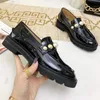 Loafers厚手ゴム底シューズ分厚いロゴプラークのローファーレディースデザイナーレザーの贅沢イタリアの高さ高めた女性スニーカーシューズ35-41