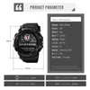 Skmei Fashion Cool Quartz Watch Men 2 Time Waterproof Shock Resistant Wrist Watches Mens Pu Leather Sport Clock for Men 1557 Q05242329