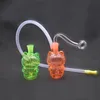 Mini Glass Bong Water Pipes Hookah with 10mm Female Thick Pyrex Colorful Green Yellow Red Smoking oil rig Bongs