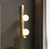 Creative Copper Sconce Wall Light Fixture Decoration Glass Ball Lamp Home Indoor Moder Lighting Bedroom/living Room