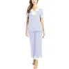 Joyaria Pyjama Ensemble Femmes Col En V Manches Courtes Tops avec Pantalon Ensemble De Vêtements De Nuit Sexy Dentelle Pyjamas Femmes Pijamas Femmes Vêtements De Nuit Q0706