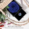 Preservado Rose Flor Presente Caixa de Envoltório com Colares de Asas de Anjo para Mulheres Mamãe Sua Amiga Presentes Esposa No Aniversário Christmas Wht0228