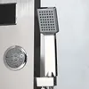 Torayvino Bathroom Chuveiro Torneira LED Painel Coluna Banheira Misturador Torneira com Mensagens de Temperatura de Mão Sistema De Tela De Tela