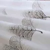 K-water Nature Shower Kitchen Curtains Fashion Gray Leaves Romantic Art Waterproof for Bath with Hooks For Bathroom 211119