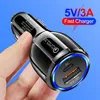 20W Car Chargers Quick Charge QC3.0 PD Type C USB-C 3.5A 2.1A 25W Fast Wall Charging Adapter USB Charger For Phone Xiaomi Huawei Samsung Universal