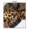JULY'S SONG Women's Pajamas Sets Leopard Printed Men Nightwear Casual Lapel Collar Short Sleeve Unisex Couples Summer Sleepwear 210901