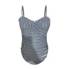 Kvinnors badkläder 2022 Sexig baddräkt One Piece High Cut Women Bandage Beachwear Summer Striped Print Bathing Suit Ropa Mujer