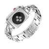 Cinturino da donna con cinturini con diamanti per Apple Watch 41mm 45mm 42mm 38mm 40MM 44MM cinturino in metallo con cinturino in acciaio inossidabile adatto per iWatch Series 7 6 SE 5 4 3 2 Smartwatch