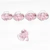 Pink love heart shape glass bowls smoking tobacco bowl for glass water pipe bongs oil rig ash catcher