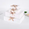 Biały Papier Kraft Pudełko Papier Handmade Cukierki Czekoladowe Cookie Storage Box Party Supplies Storage Odzież na urodziny Y0606