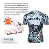 Fabriksdirektförsäljning Moxilyn Vit bakgrund Bomullsmönster Cykeltröja Set Summer Short Sleeve and Shorts Suithigh Quality Material Bike Clothing