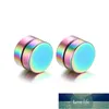 Alisouy 1 Pair Magnetic Round Stud Earrings For Men Boy 316l Stainless Steel Magnet Ear Jewelry Don't Need Ear Canal Factory price expert design Quality Latest Style