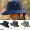 Cappelli a tesa larga 2021 Cappello da pescatore estivo da uomo Protezione solare Berretto da pescatore traspirante Pieghevole Casual Gorras Hombre