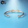 Bangle Twisted Cable armband Antieke Bangles Fashion Designer Brand Vintage Christmas Gifts Womens Cuff Bracelet 2104088874303