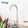 Frap Kitchen Faucets Stainless Steel Mixer Single Handle Hole Sink Tap Y40107 210719