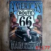 Targhe in metallo per pittura su metallo Vintage Route 66 Targa Targa Poster Piatti in ferro Adesivi murali Bar Club Garage Decorazioni per la casa 40 Disegni YFAX2155