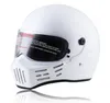 FPR full Face Motorcycle Vintage helmet with clear visor for dirt bike Cafe racer retro casco mocular custom motocross cycling