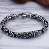 Link Chain Fashion Vintage Style Viking Armband Wrist Silver Color Charm Skull for Men Jewelry Kent22