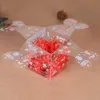 Many Styles PVC Transparent Candy Box Christmas Decoration Gift Box and Packaging Santa Claus Snowman Elk Reindeer Candy Apple Boxes DAP71