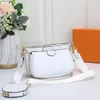 Designer 50 coloridas Mulheres Bolsas de ombro Multi Pochette Accessoires Bolsas de moda de couro genuínas Bolsas de bolsas Mini 3pcs Conjunto de 3 peças