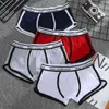 4pcs/lot Cotton Male Panties Mens Underwear Boxers Breathable Man Solid Color Underpants U Convex Sexy European Size Men Shorts H1214