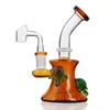 Hookahs Roze Glas Water Bongs Beker DAB Rokken Rookglas Pijp Recycler Rig Oil Bong met 14mm Banger