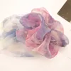 Lente zomer net garen haar boog scrunchies grote chiffon vrouwen elastische haarband paardenstaart houder haren stropdas meisje accessoires