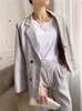 QOERLIN Moda Elegante Mujer Blazer Trajes Manga larga Doble botonadura OL Blazer Pantalones Set Office Ladies Twopiece Blazer Sets 210412