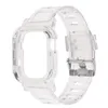 Transparentes Uhrengehäuse für Apple Watch SE 6 5 4, Armband iwatch 38 mm, 40 mm, 42 mm, 44 mm, Armband, Schlaufenband, Gürtel, Armband, 2 in 1