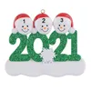 100pcs Christmas Tree Ornament Party Decorations 2021 Snowman Family of 2/3/4/5/6 Gift Ornaments Pendant for Mom Dad Kid Grandma SD21