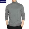 Autunno Inverno Maglione Turtleneck Uomo Inverno Maglione di alta qualità Casual Casual Comodo Pullover Thick Maglione maschio Brand 211221