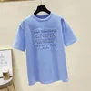 Harajuku T-shirt oversize Abbigliamento donna Manica corta T-shirt estiva T-shirt lunga da donna Stampa stereoscopica Plus Size Bianco 2021 Donna