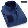 Men's Casual Shirts Plus Velvet Padded Warm Shirt Classic Long Sleeve S-4XL Winter Plaid With Standard Buttons Clothing