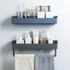 Badrum Väggmonterad Kök Lagring Rack Handduk Hylla Arrangör Dusch Shampoo Holder