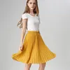 Skirts Women Chiffon Pleated Skirt Vintage High Waist Tutu Womens Saia Midi Rokken 2021 Summer Style Jupe Femme