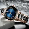 Cadeau de mode femmes montres haut pour femme marque de luxe en céramique Sport montre à Quartz femmes bleu montre étanche