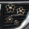 Car Air Freshener 4Pcs Perfume Clip Cute Small Flowers Pink Accessories Interior Woman Vent