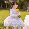 Flickor Spanska Klänning Barn Lolita Princess Bullklänningar för Baby Girl Födelsedagsfest Klänningar Vår Spädbarn Tulle Vestidos 210615
