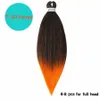 LANS Easy Fläte Försträckt Brading Hair 26 Inch Yaki Straight Synthetic Easy Flätor Hår 90G/PCS ombre flätande hårförlängningar