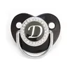 Pacifiers Name Initial Letters Baby Pacifier Born Silicone Black Bling Infant Nipple BPA Soother Dummy 024M4734899