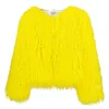 Cappotto di pelliccia da donna colorato caldo finto Plus Size Nero Bianco Rosa Cappotto di peluche Giacca femminile di pelliccia Autunno Inverno Shaggy Tuta sportiva 2020 Y0829