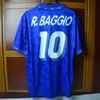 Italie 1994 rétro Maillots Roberto Baggio Domicile Extérieur Bleu Blanc Personnalisé Nom T-shirt Haute qualité Fan Jersey Hommes Tee Homme 210706
