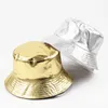 Goldsplitter glänzender metallischer Eimerhut, Fischmann-Hut, Angelkappen, Damen- und Herren-Party-Tanzhüte