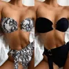 Catei Karrui Women's Swimsuit Brand Design Leopard Print Bikini Split High Quality Sexy high waist plus size 210629