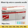 Blunt Tip Micro-Kanüle-Injektionsnadel 18g 21G 22G 23G 25G 27G 30G Normalanden gekerbte Endo-Spritze 220214