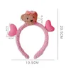 Fine Cute Bear Headbands för Women Elastic Hair Hoop Ins Populär Teddy Fur Lamb Wool Headband för Hair Accessoarer Girl Headwear