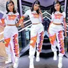 ZKYZWX Kadınlar Için İki Parçalı Set Tracksuit Uzun Kollu Kırpma Üst Joggers Ter Suit Güz Giysi Lounge Giyim Kıyafetleri Eşleştirme Setleri X0428