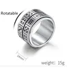 Creative 316L Rostfritt stål Dubbel Dice Roterbar Ring Roligt spel för Party Rotation Numeral Ringar Props Gambling grossist smycken anpassning