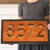 Other Door Hardware 5 In Floating House Number #0-9 And Plate Plaque Huisnummer Wooden Board Name Address Sign For Numbers